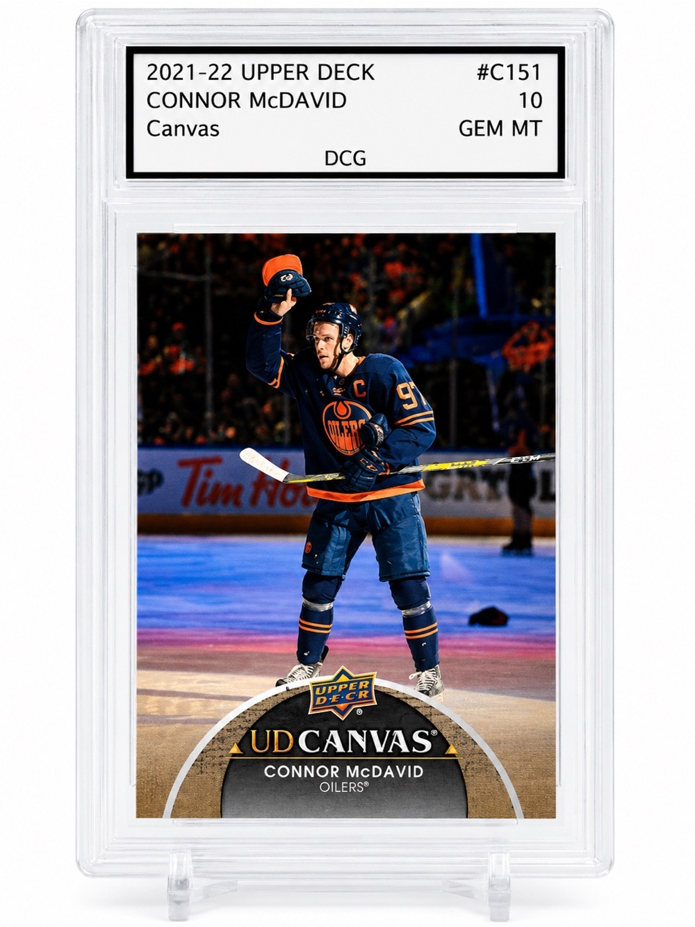 2021-22 Upper Deck Connor McDavid UD Canvas Hockey Card – Blue & Orange
